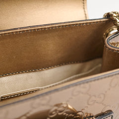 Gucci Patent Brown Chain Shoulder Bag