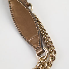 Gucci Patent Brown Chain Shoulder Bag