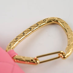Chanel Qulited Mini Hook Card Coin Case Pink 31 Series