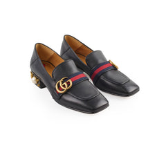 Gucci Peyton GG Pearl White Loafers Black  Size 37