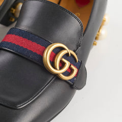 Gucci Peyton GG Pearl White Loafers Black  Size 37