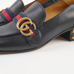 Gucci Peyton GG Pearl White Loafers Black  Size 37