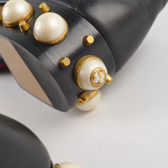 Gucci Peyton GG Pearl White Loafers Black  Size 37