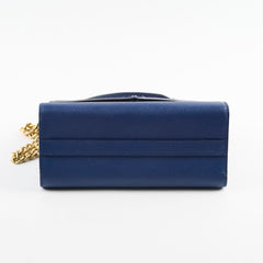 Prada Monochrome Saffiano Shoulder Bag Blue