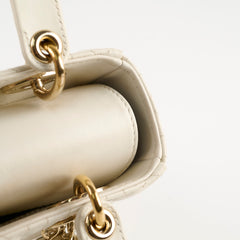 Christian Dior Small ABC Lady Dior White