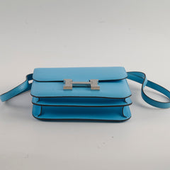 Hermes Mini Constance Epsom Bleu Celeste B Stamp 2023