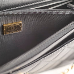 Chanel Trendy Wallet on Chain Black Lambskin (microchip)