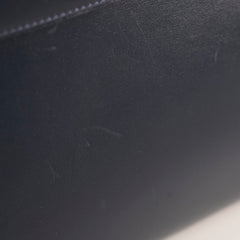 Hermes Kelly 28 Blue Indigo Box Circle X Stamp