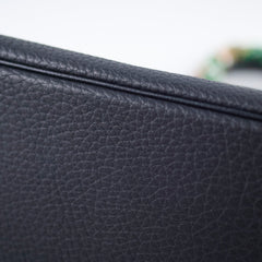Hermes 35 Birkin Fjord Blue Indigo Square H Stamp