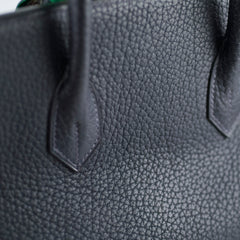 Hermes 35 Birkin Fjord Blue Indigo Square H Stamp