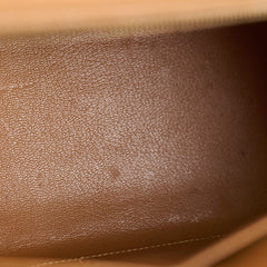 Hermes Kelly 32 Cushbell Natural Gold Circle W Stamp
