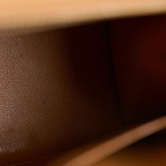 Hermes Kelly 32 Cushbell Natural Gold Circle W Stamp
