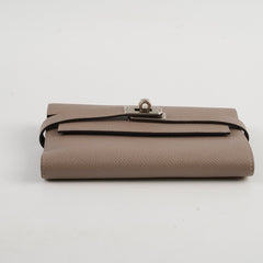Hermes Kelly Wallet Epsom Gris Asphalte A Stamp