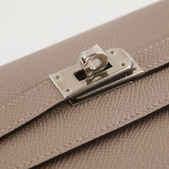 Hermes Kelly Wallet Epsom Gris Asphalte A Stamp