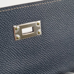 Hermes Kelly Wallet Epsom Gris Asphalte A Stamp