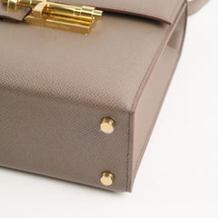 Hermes Verrou 21 Epsom Etain D Stamp
