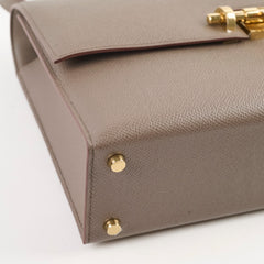 Hermes Verrou 21 Epsom Etain D Stamp