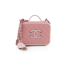 Chanel Vanity Pink Stripe Caviar (2018)