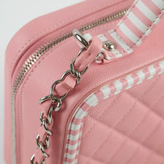 Chanel Vanity Pink Stripe Caviar (2018)