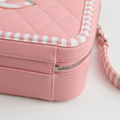 Chanel Vanity Pink Stripe Caviar (2018)