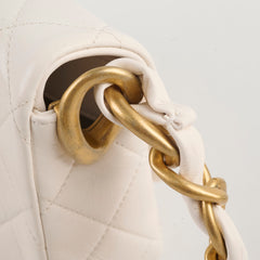 Chanel Seasonal Shoulder Bag White Microchip