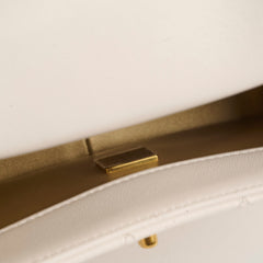 Chanel Seasonal Shoulder Bag White Microchip