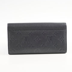 Louis Vuitton Sarah Long Wallet Empriente Black