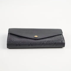 Louis Vuitton Sarah Long Wallet Empriente Black