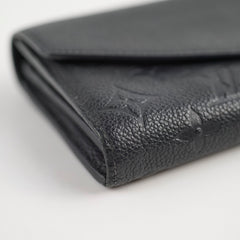Louis Vuitton Sarah Long Wallet Empriente Black