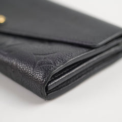 Louis Vuitton Sarah Long Wallet Empriente Black