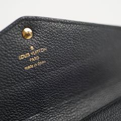 Louis Vuitton Sarah Long Wallet Empriente Black