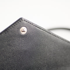 Saint Laurent Cassandre Envelope Wallet on Chain WOC Black