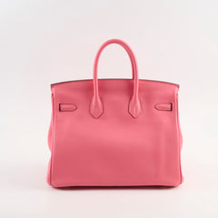 Hermes Birkin 25 Swift Rose Azalee (A Stamp 2017)