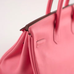 Hermes Birkin 25 Swift Rose Azalee (A Stamp 2017)