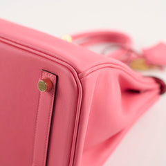 Hermes Birkin 25 Swift Rose Azalee (A Stamp 2017)