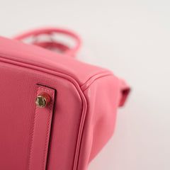 Hermes Birkin 25 Swift Rose Azalee (A Stamp 2017)