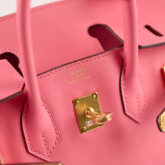 Hermes Birkin 25 Swift Rose Azalee (A Stamp 2017)
