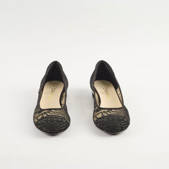 Chanel Lace Ballet Flats Black Size 35.5