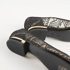 Chanel Lace Ballet Flats Black Size 35.5