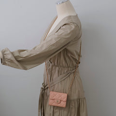 Chanel Card Holder On Chain Nude 31 Series