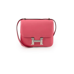 Hermes Mini Constance 18 Rose Azalea Swift A Stamp