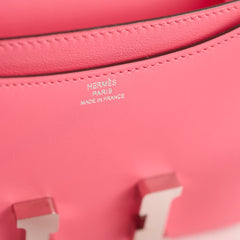 Hermes Mini Constance 18 Rose Azalea Swift A Stamp