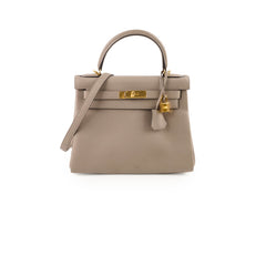 Hermes Kelly 28 Gris Ashalte A Stamp