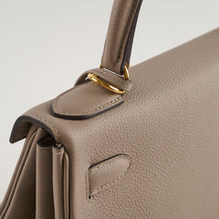 Hermes Kelly 28 Gris Ashalte A Stamp