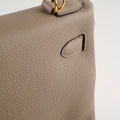 Hermes Kelly 28 Gris Ashalte A Stamp