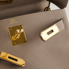 Hermes Kelly 28 Gris Ashalte A Stamp