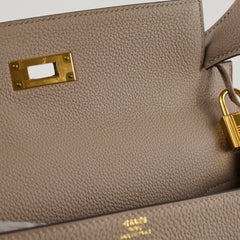 Hermes Kelly 28 Gris Ashalte A Stamp