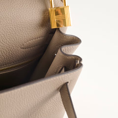 Hermes Kelly 28 Gris Ashalte A Stamp