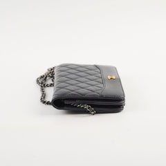 Chanel Calfskin Wallet on Chain WOC Black