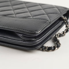 Chanel Calfskin Wallet on Chain WOC Black